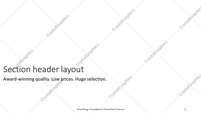 Section Header presentation slide layout
