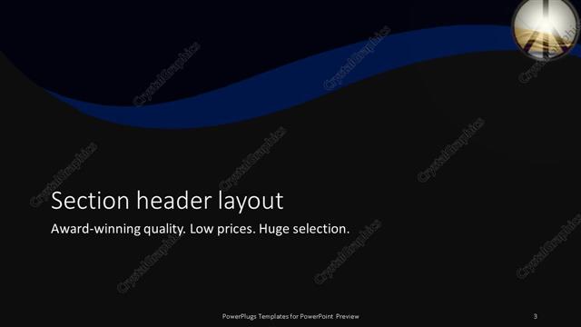 Section Header presentation slide layout