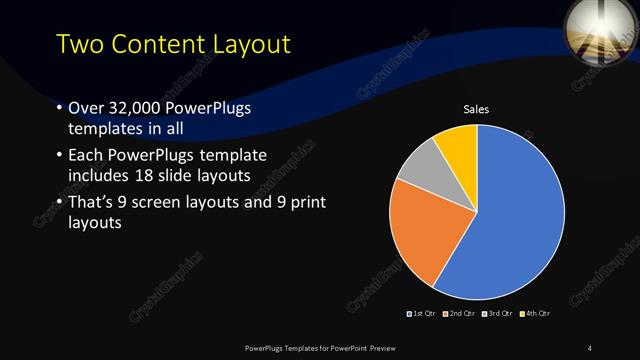 Two Content presentation slide layout