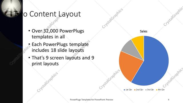 Two Content presentation slide layout