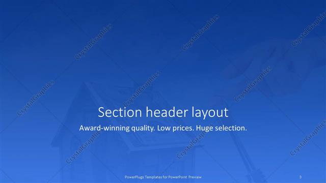 Section Header presentation slide layout