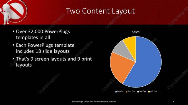 Two Content presentation slide layout