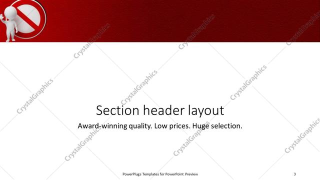 Section Header presentation slide layout