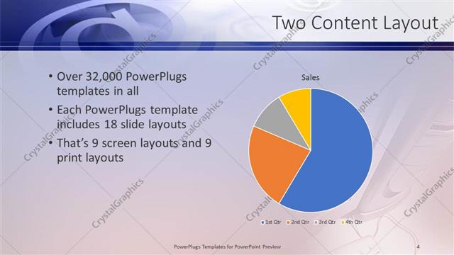 Two Content presentation slide layout