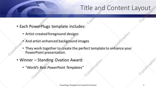 Title and Content presentation slide layout