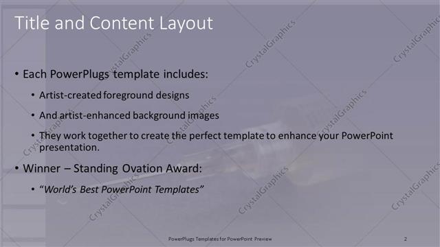 Title and Content presentation slide layout
