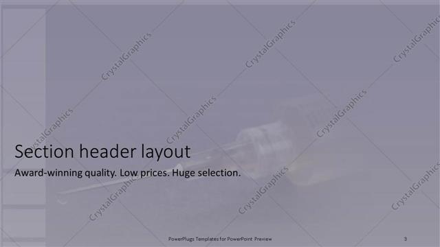 Section Header presentation slide layout