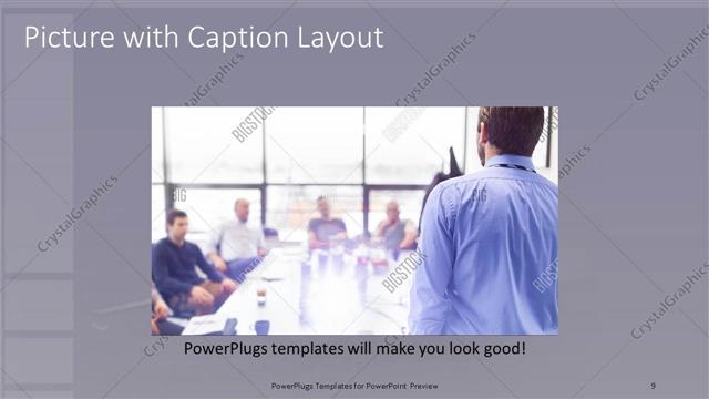 Picture with Caption presentation slide layout