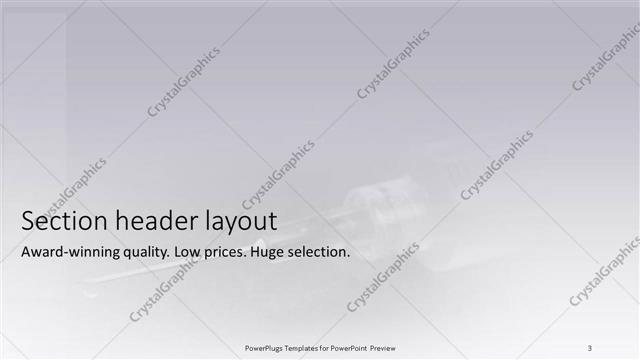 Section Header presentation slide layout
