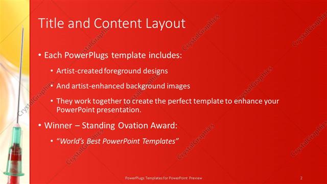 Title and Content presentation slide layout