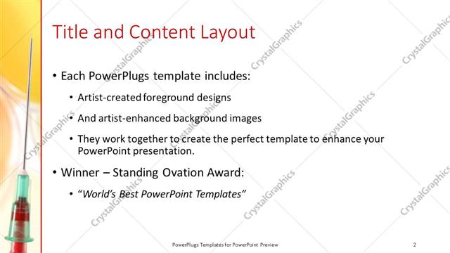 Title and Content presentation slide layout
