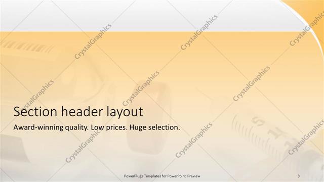 Section Header presentation slide layout