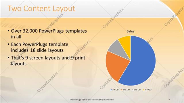 Two Content presentation slide layout