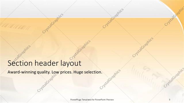 Section Header presentation slide layout