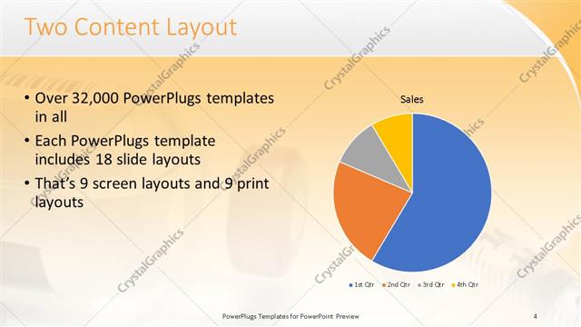 Two Content presentation slide layout