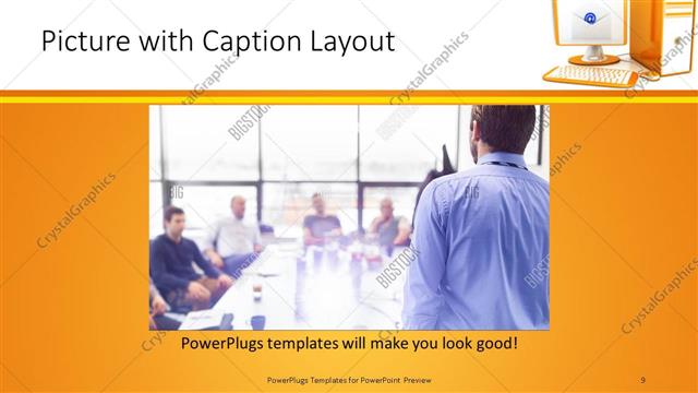 Picture with Caption presentation slide layout