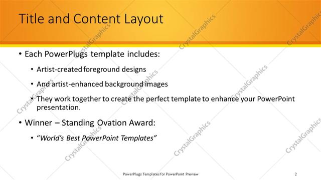 Title and Content presentation slide layout