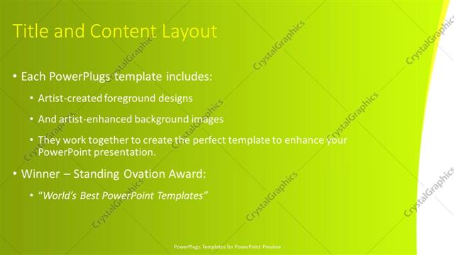Title and Content presentation slide layout