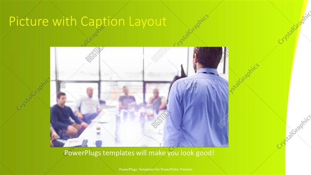 Picture with Caption presentation slide layout