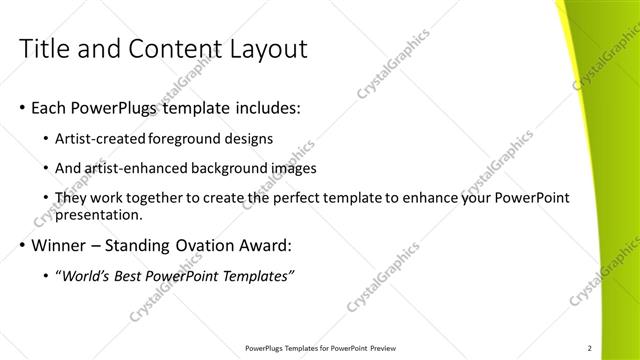 Title and Content presentation slide layout