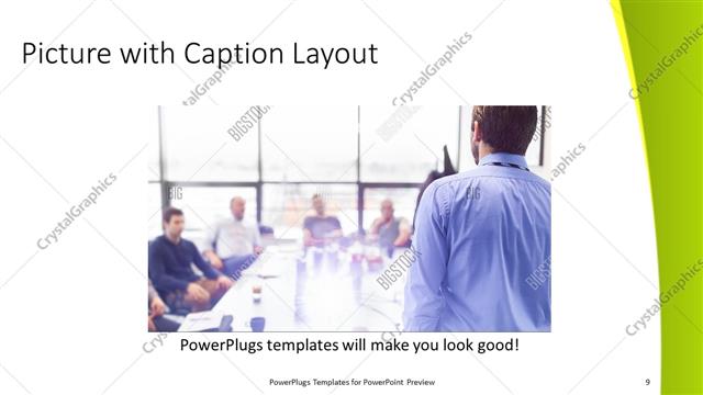 Picture with Caption presentation slide layout
