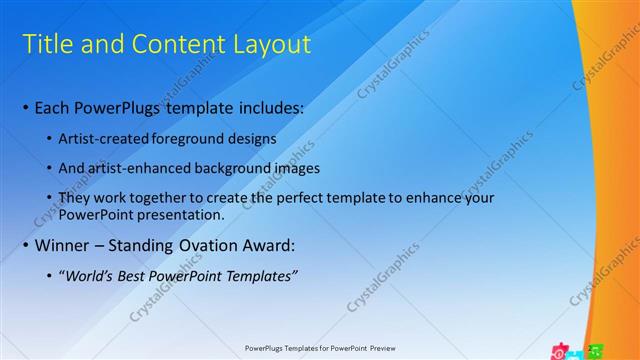 Title and Content presentation slide layout