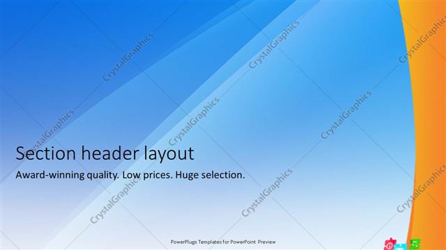 Section Header presentation slide layout