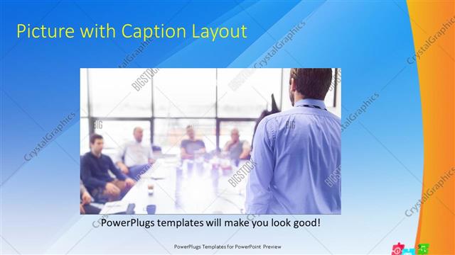 Picture with Caption presentation slide layout
