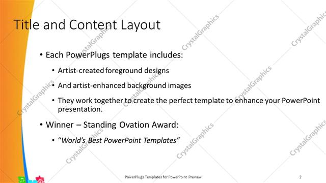Title and Content presentation slide layout