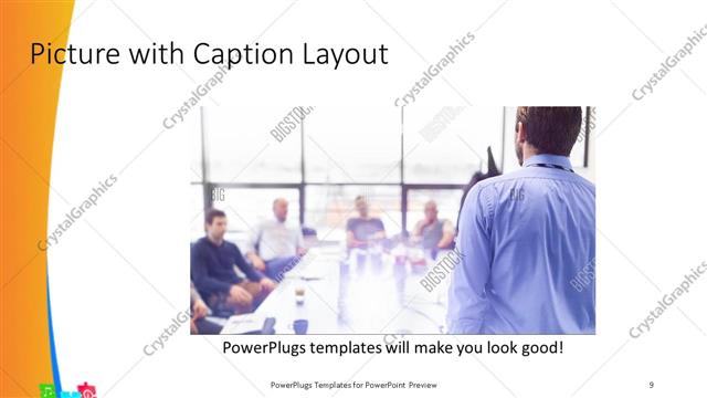 Picture with Caption presentation slide layout