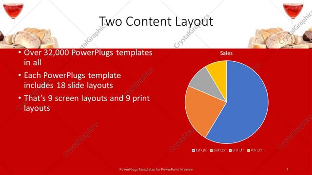 Two Content presentation slide layout
