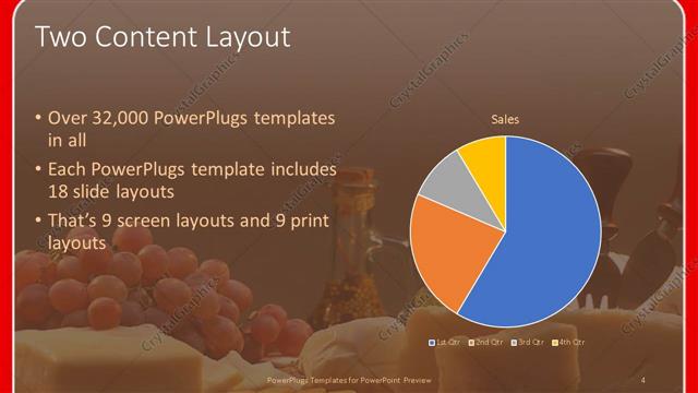 Two Content presentation slide layout
