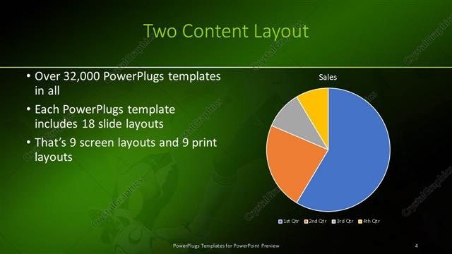 Two Content presentation slide layout