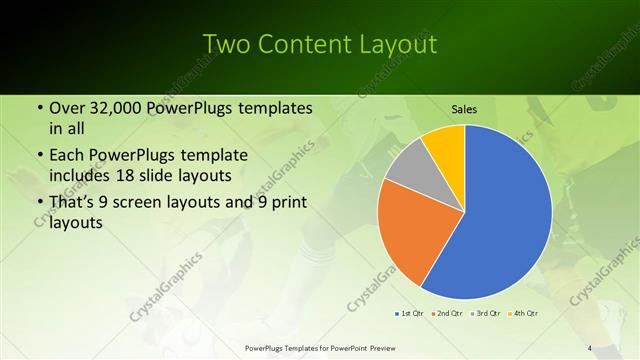 Two Content presentation slide layout