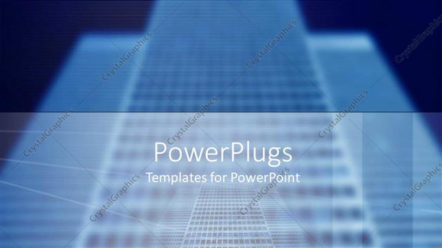  Presentation with tall buildings - Tall buildings in front of a plain deep blue background