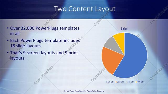 Two Content presentation slide layout