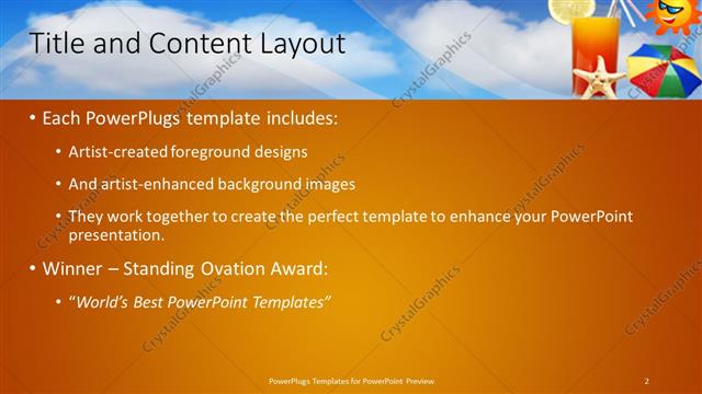 Title and Content presentation slide layout