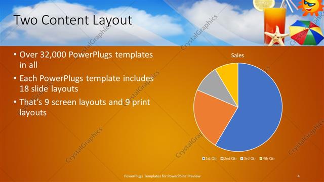 Two Content presentation slide layout