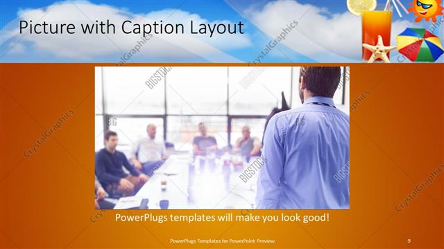 Picture with Caption presentation slide layout