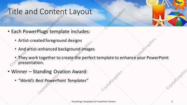Title and Content presentation slide layout