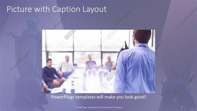 Picture with Caption presentation slide layout