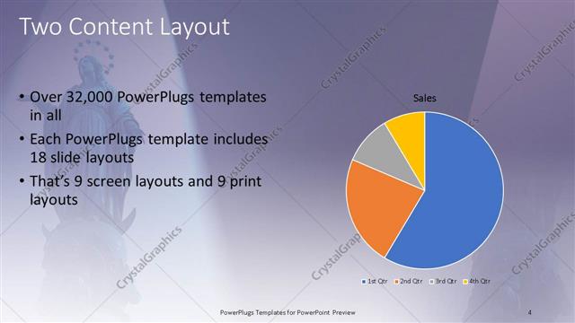 Two Content presentation slide layout