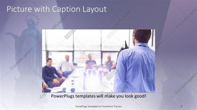 Picture with Caption presentation slide layout