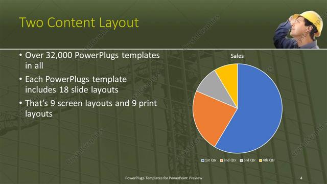 Two Content presentation slide layout