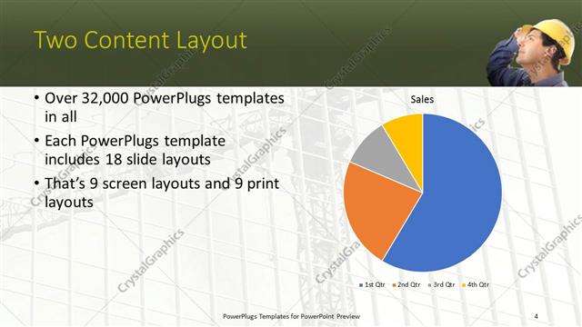 Two Content presentation slide layout