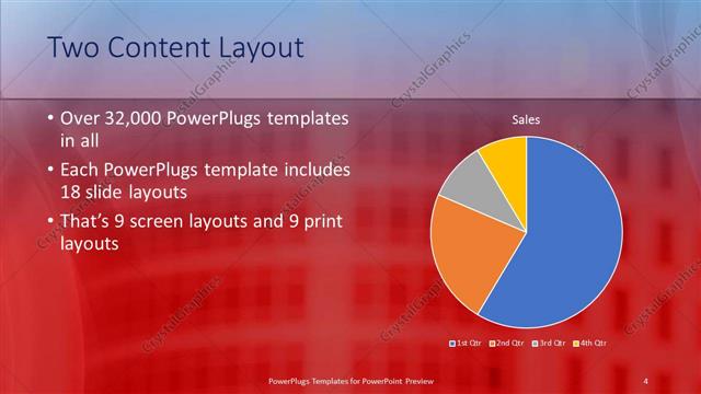 Two Content presentation slide layout