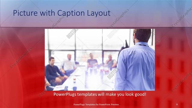 Picture with Caption presentation slide layout