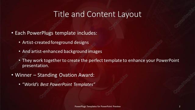 Title and Content presentation slide layout