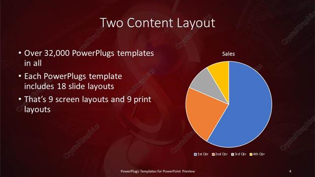 Two Content presentation slide layout