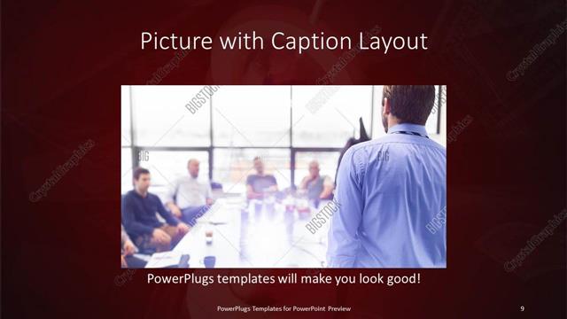 Picture with Caption presentation slide layout